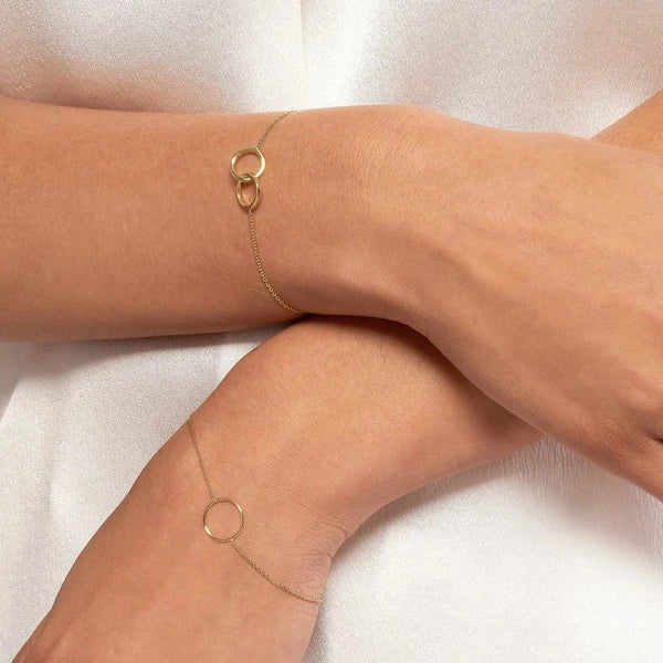 Mini Interlocking Circles Bolo Bracelet