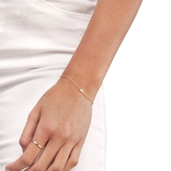 3pt Diamond Evil Eye Bolo Bracelet