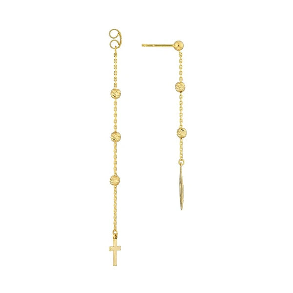 Cross/Virgin Mary Drop Earrings