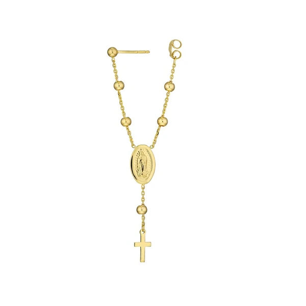 Cross/Virgin Mary Front to Back Earrings