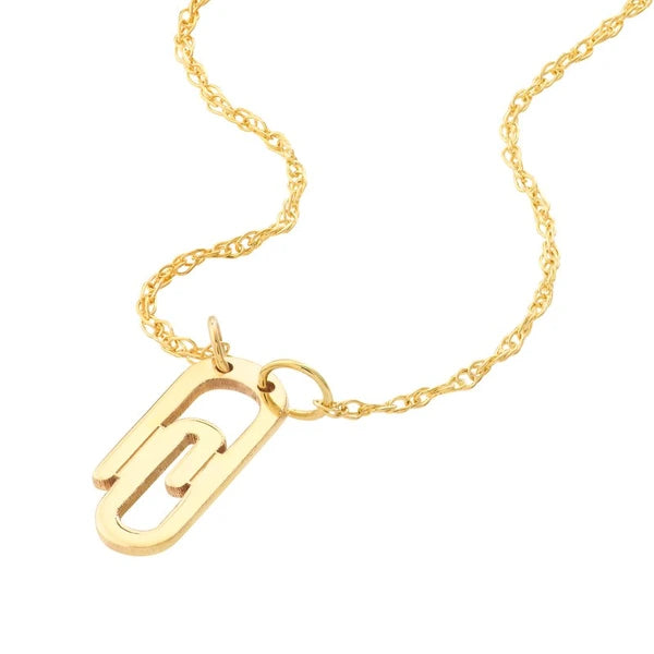 So You Mini Paper Clip Necklace