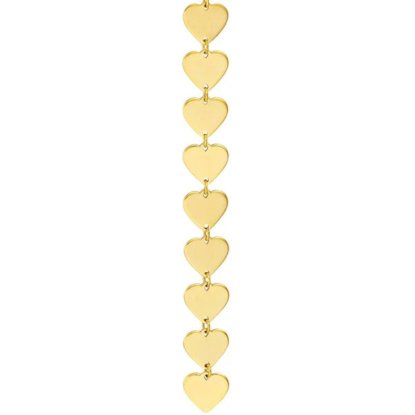 Heart-Link Chain Earrings