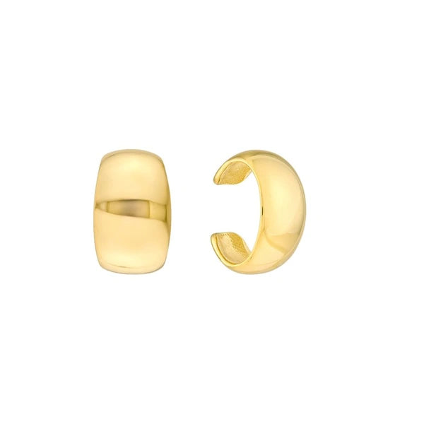 Wide High Polished Earring Cuff