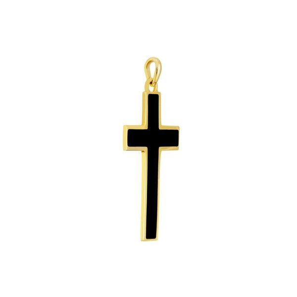 Black EN/Amel Cross Pendant