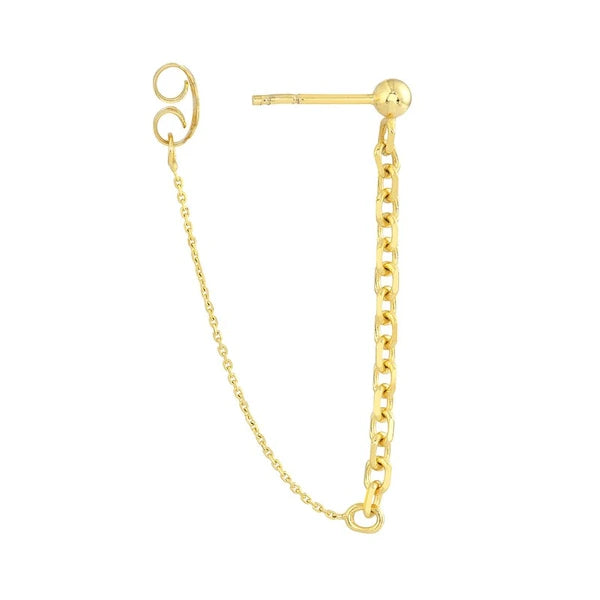 50/50 Cable Chain Front-to-Back Earrings