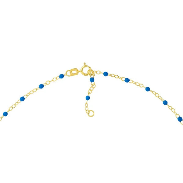 Cobalt EN/Amel Bead on Piatto Chain