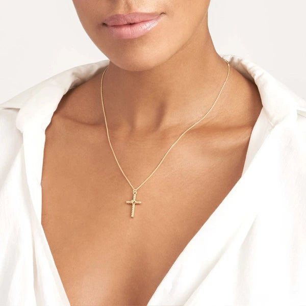 Twist Cross Heart Center Necklace