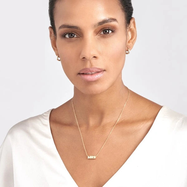 Puff Mrs Adjustable Necklace with Pear Shape Lock