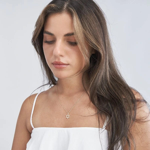 1/4tcw Diamond Star of David Necklace