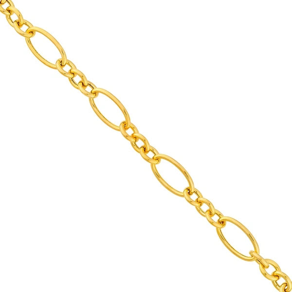 Hollow Oval Link 3+1 Chain Necklace