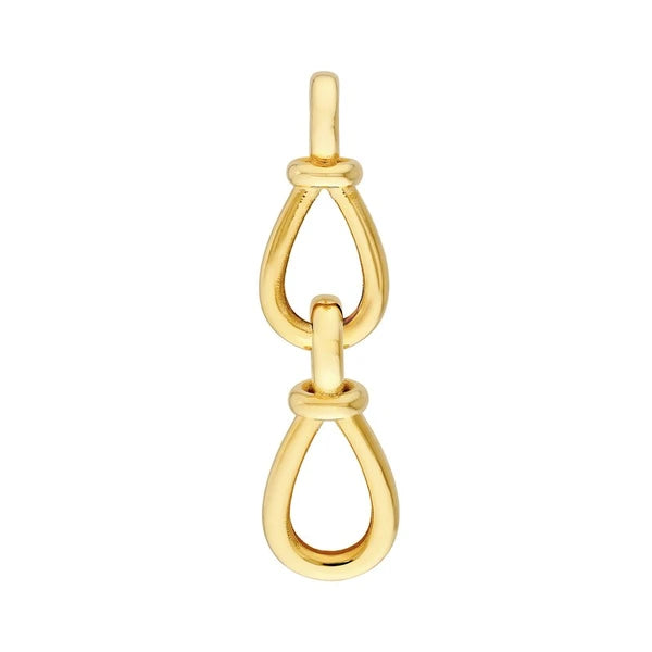 Teardrop Link Dangle Earrings
