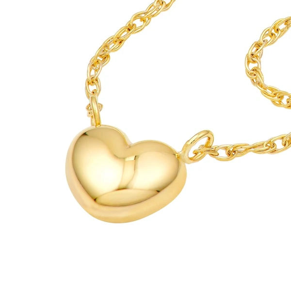 So You Small Puffy Heart Necklace