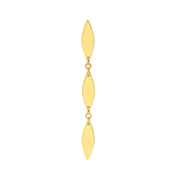Mirror Diamond Shape Link Dangle Earrings