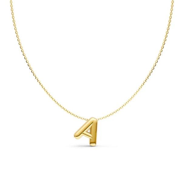 Puffy Bubble Initial ‘A’ Necklace