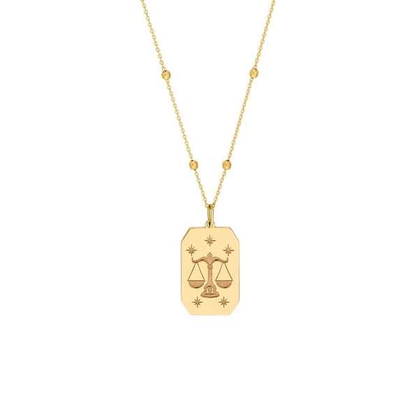 Libra Engraved Pendant