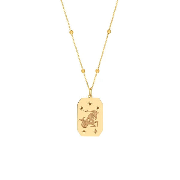Capricorn Engraved Pendant