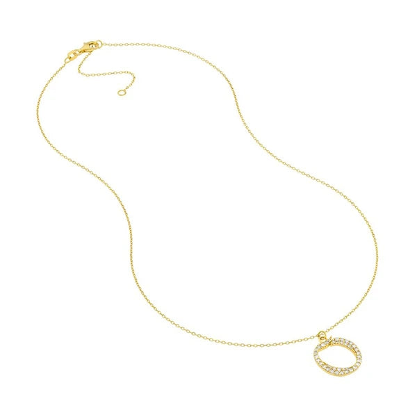 Diamond Gothic 'O' Necklace