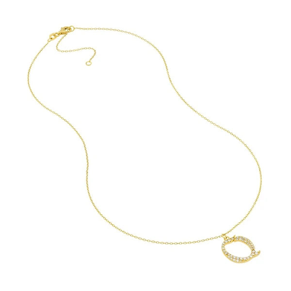 Diamond Gothic 'Q' Necklace