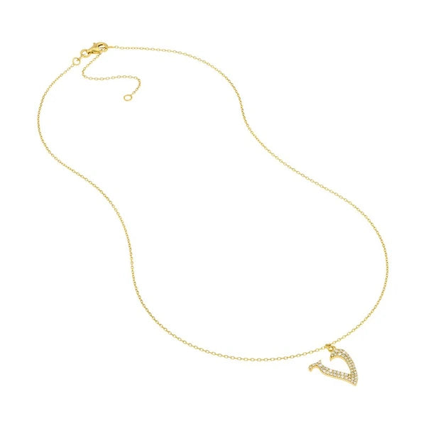 Diamond Gothic 'V' Necklace