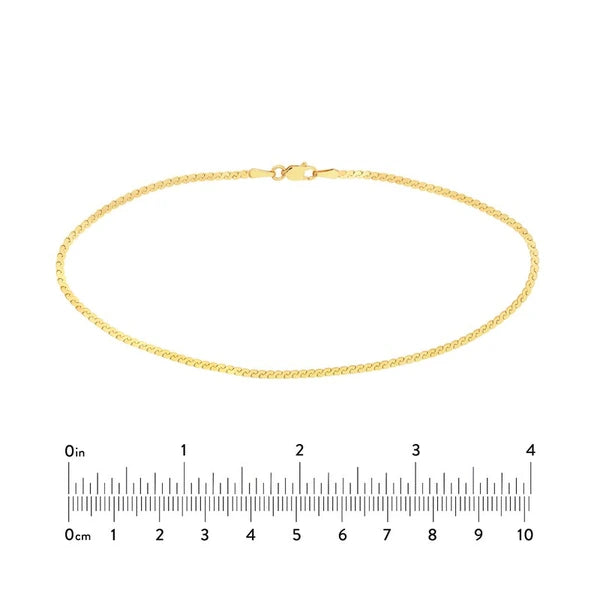 2.0mm Serpentine Chain with Lobster Lock