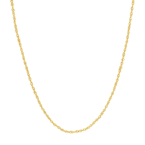 0.8mm Sparkle Singapore Chain with Spring Ring