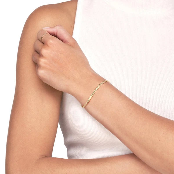 Hollow Flat Wheat Chain Bracelet