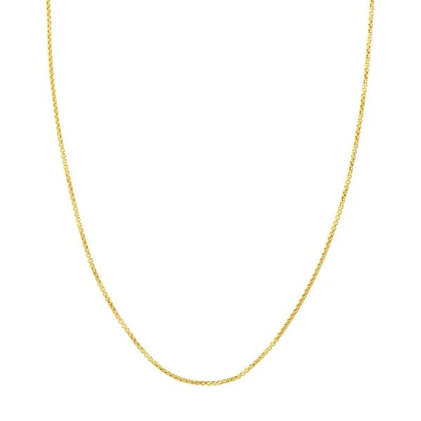 1.8mm Hollow Round Box Chain with Lobster Lock