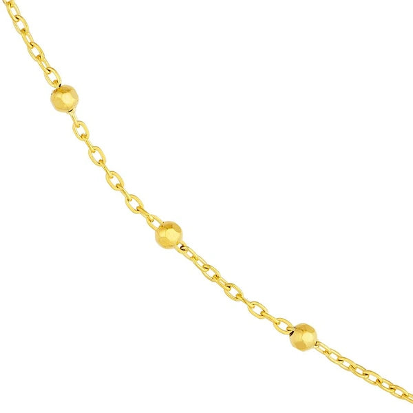 Faceted Bead Saturn Chain