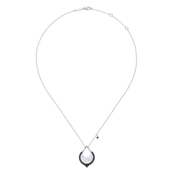 925 Sterling Silver Black Spinel Fashion Necklace