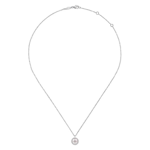 925 Sterling Silver Bujukan Pearl Pendant Necklace