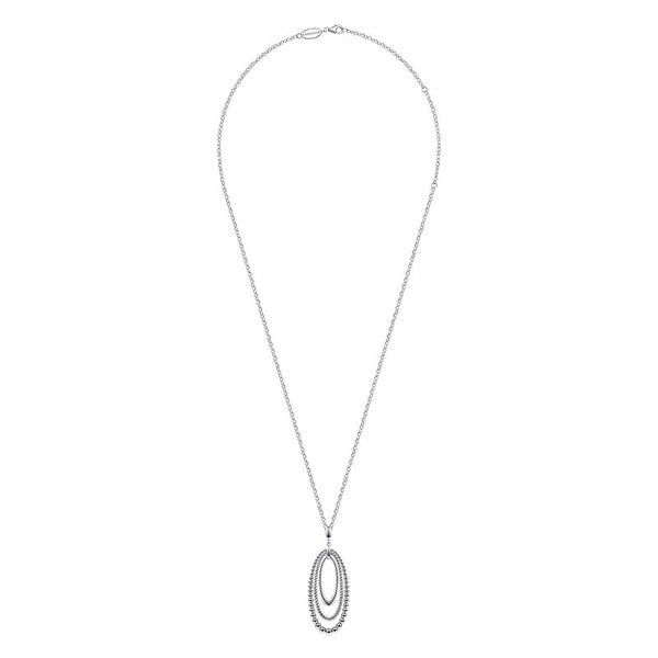925 Sterling Silver Bujukan and Rope Circle Pendant Necklace