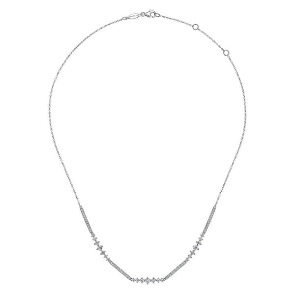 14K White Gold Diamond Necklace
