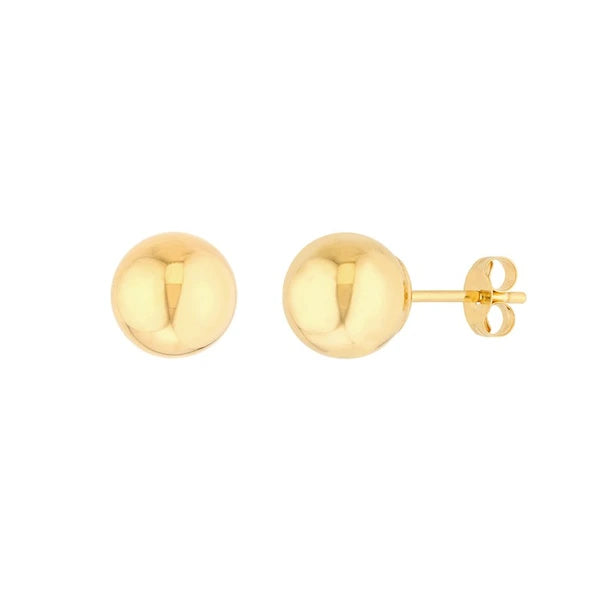 7mm Polished Ball Stud Earrings