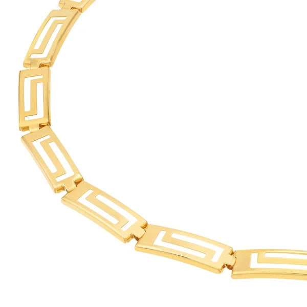 Polished Greek Key Bracelet