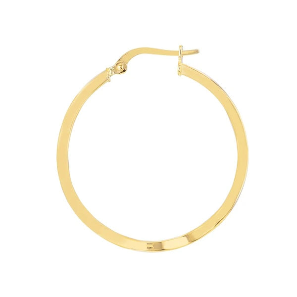 Square Tubing Wave Hoop Earrings