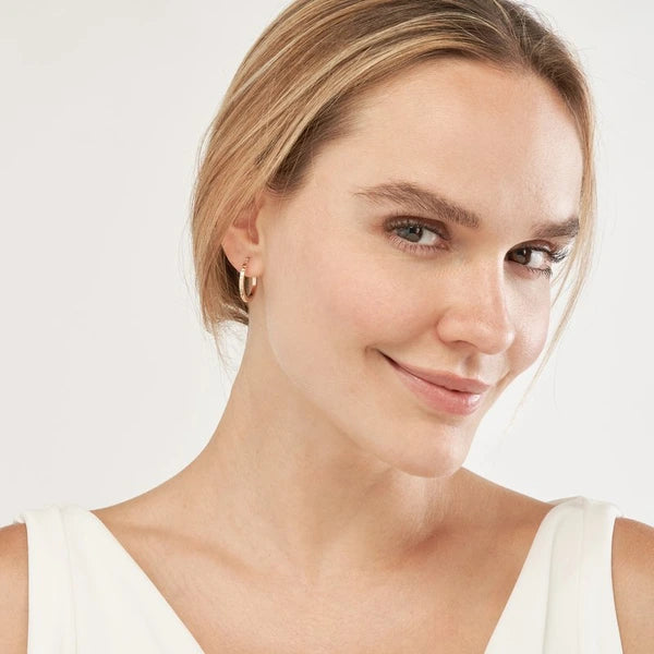 D/C Knife Edge Hoop Earrings