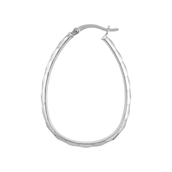 Twist Oval Hoop Earrings