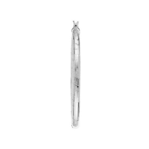 Sterling Silver Mirror Ball Hoop Earrings