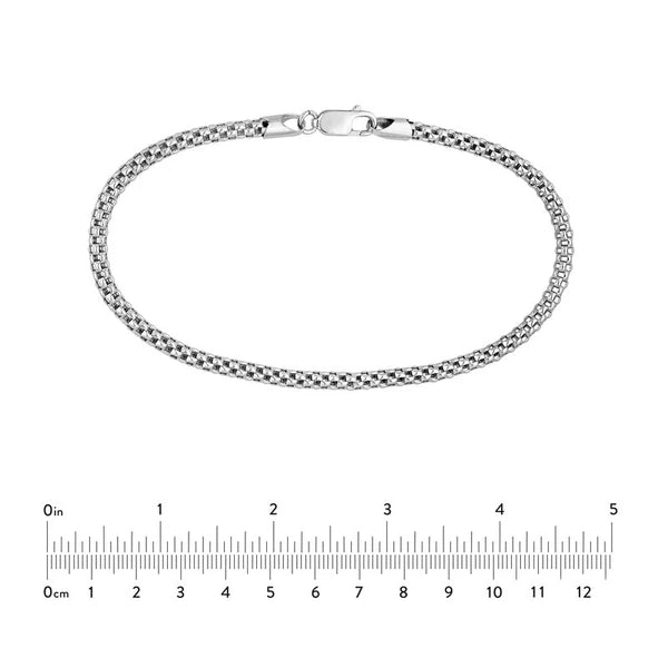Sterling Silver 4mm Popcorn Chain with Lobster Lock