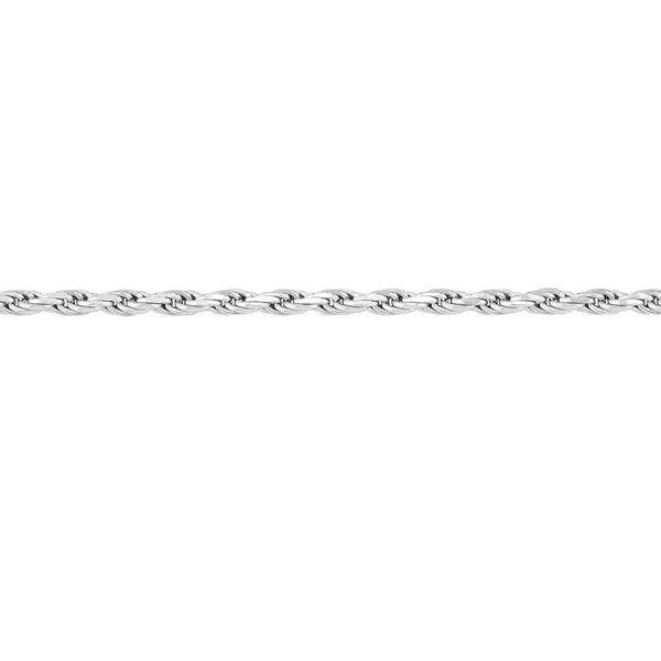 Sterling Silver 1.3mm D/C Rope Chain