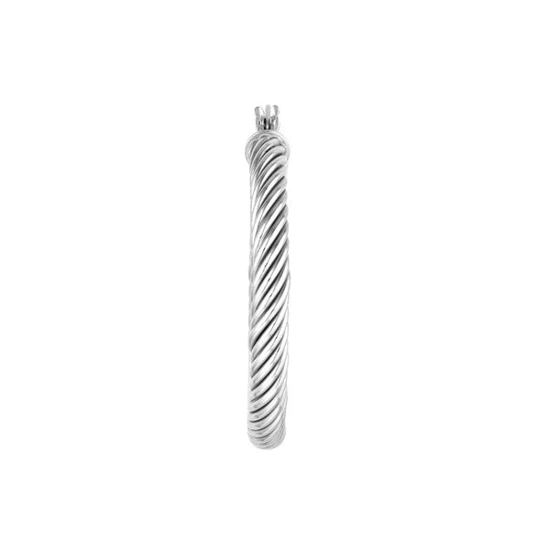 Sterling Silver Twist Hoop Earrings