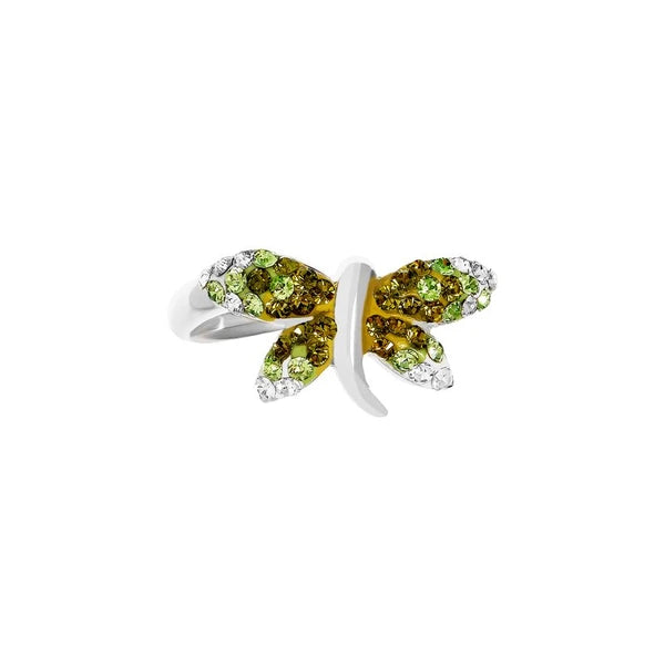 Silver Dragonfly Ring