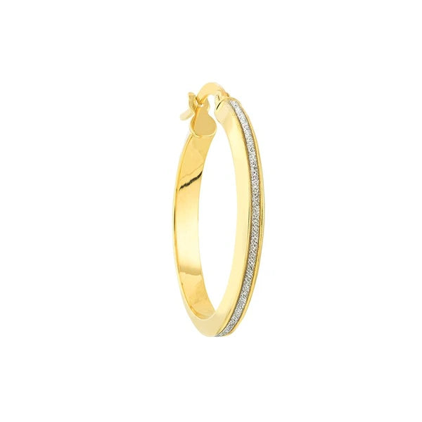 3mm x 20mm Sparkle Hoop Earrings