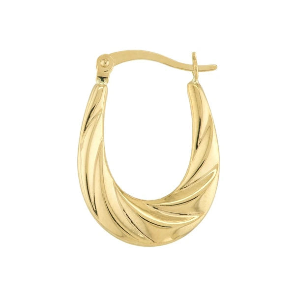 Twisted Oval Hoop Earrings