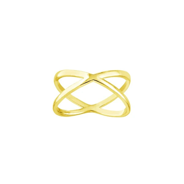 Sterling Silver Polished X Ring