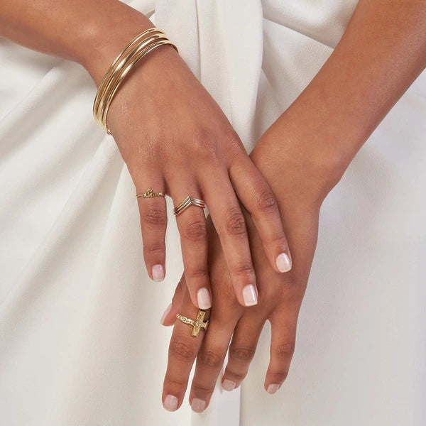 Slip-On Wedding Band Tube Bangle