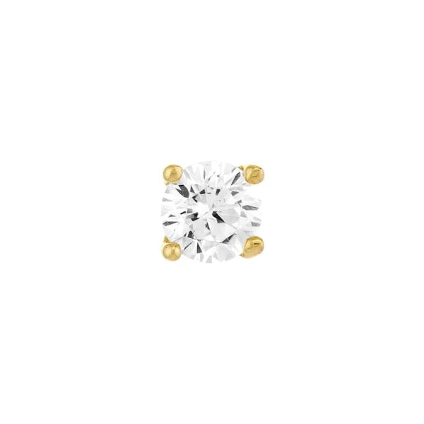 Child's Four-Prong CZ Stud Earrings with Screw Back