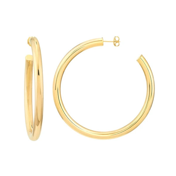 5mm x 60mm Tube Hoop Earrings