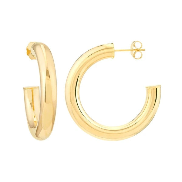 5mm x 30mm Tube Hoop Earrings