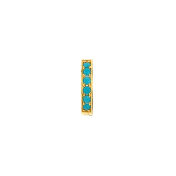 Genuine Turq 10mm Hoop Earrings